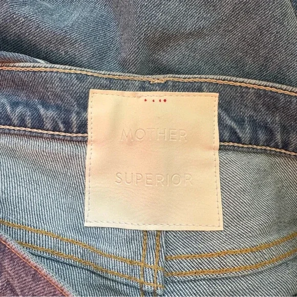 New MOTHER Superior The Weekender Slice Flare Jeans Medium Blue 33 - Picture 10 of 17